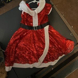 Girls size xs Santa sequin dress